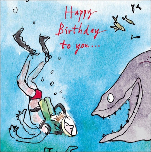 The Diver Quentin Blake Birthday Card