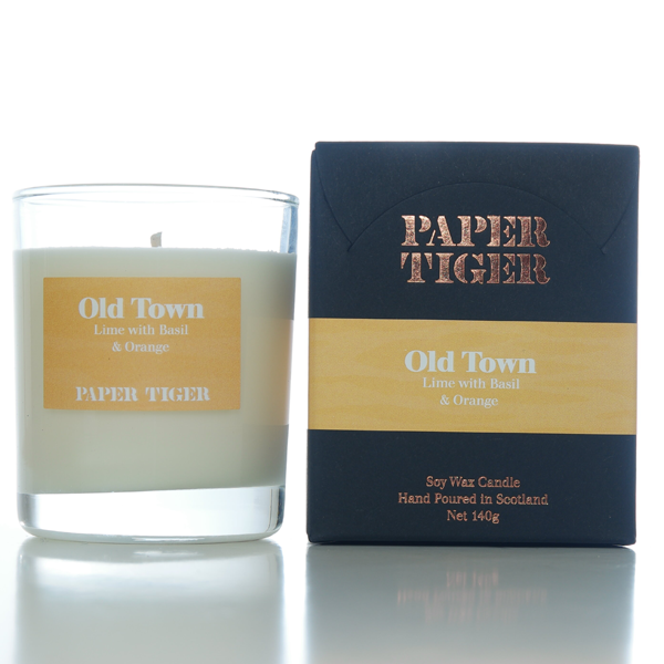 Paper Tiger Old Town Lime with Basil & Orange Medium Candle