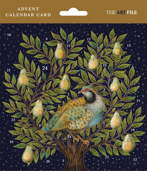 Partridge In A Pear Tree Advent Card