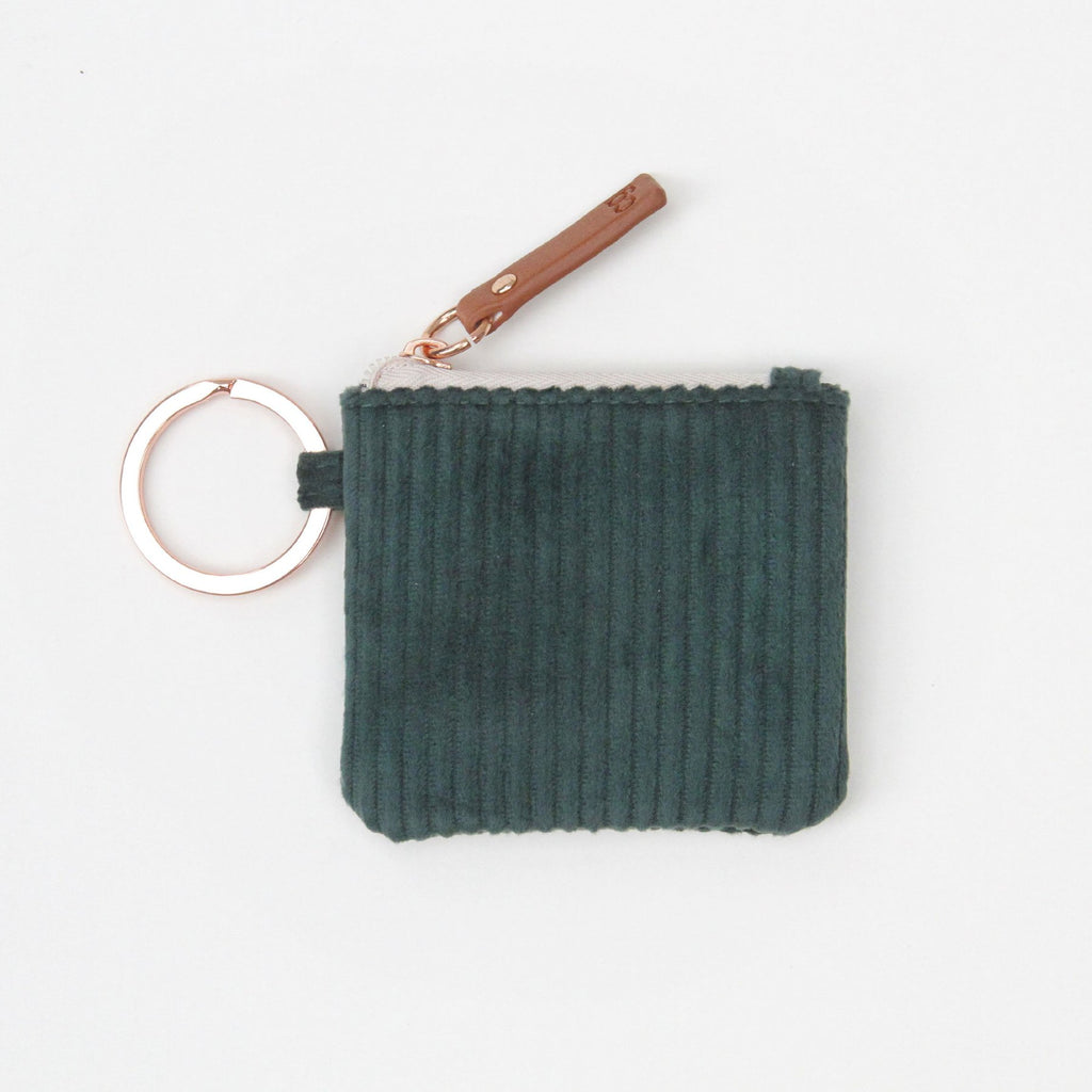 Green Jumbo Cord Mini Purse Keyring