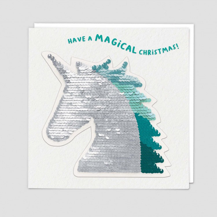 Have a Magical Christmas! Reversible Sequin Patch Card