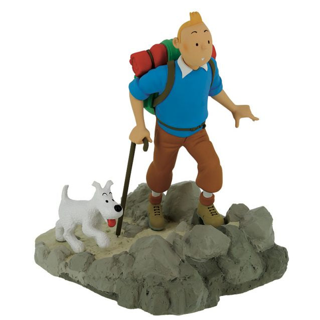 Tintin and Snowy Hiking Resin Model