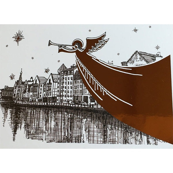 Angel The Shore Christmas Foiled Card