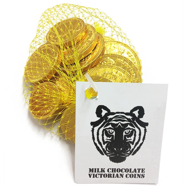 Paper Tiger Milk Chocolate Coins in a Net