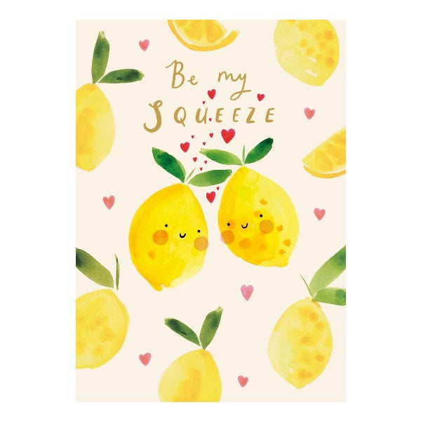 Be My Squeeze Lemons Valentine Card