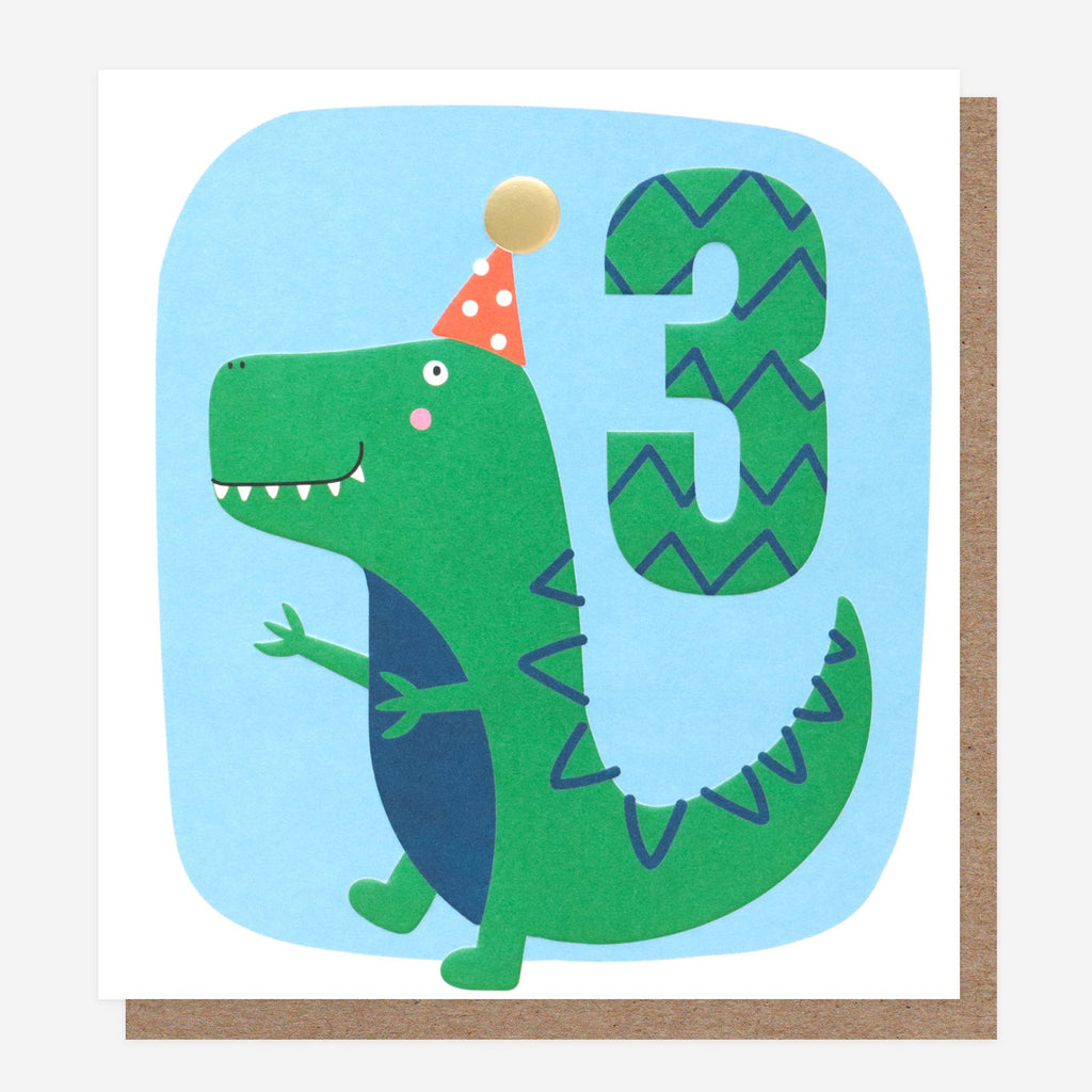 Age 3 Blue Dinosaur
