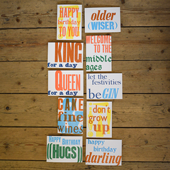 Welcome To The Middle Ages Letterpress Birthday Card