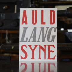 Auld Lang Syne Letterpress Christmas Card