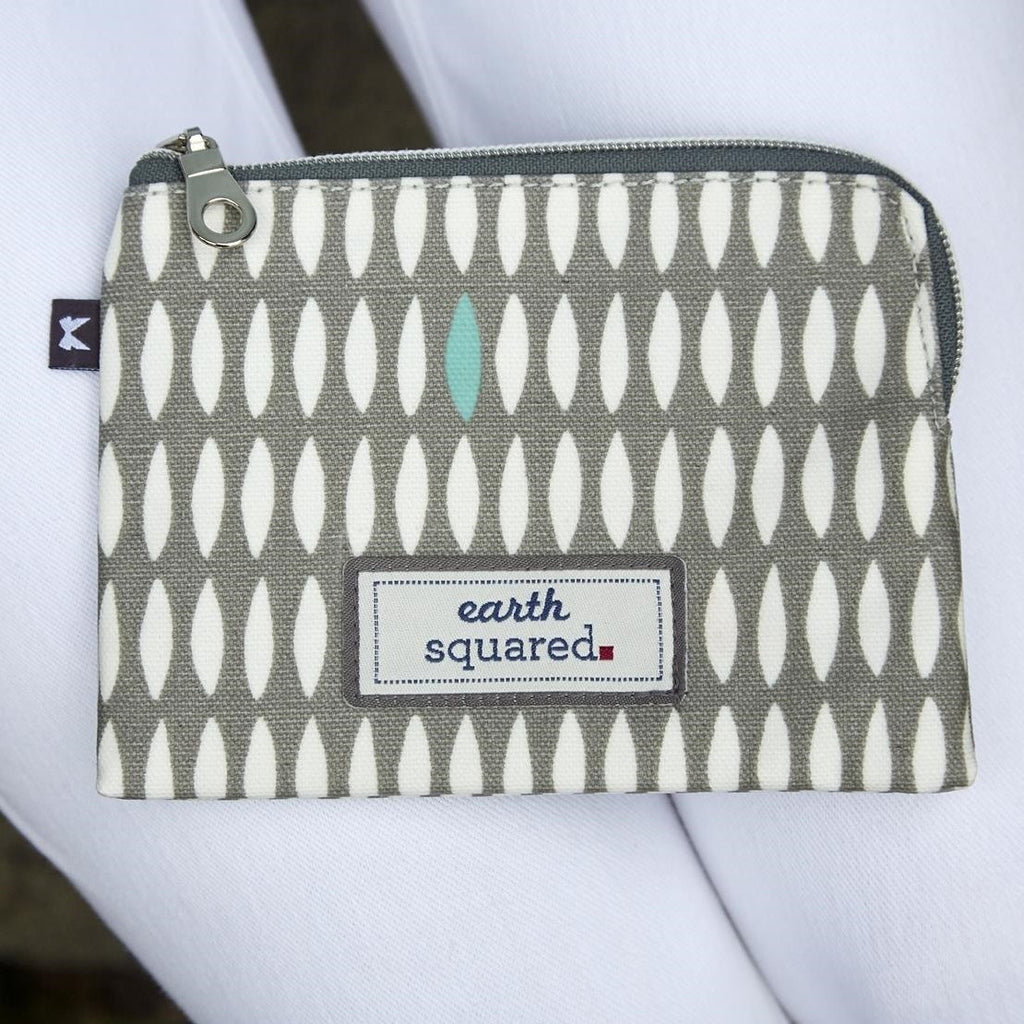 Grey Oval Print Oil Cloth Freya Purse