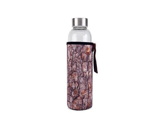 Log Glass Bottle With Sleeve