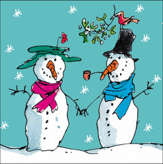 Quentin Blake Snowmen Couple Christmas Card