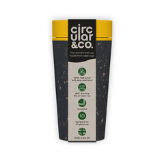 Circular & Co Cup Mustard and Black 12oz