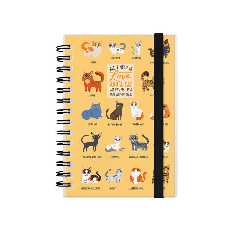 All I Need Is Love And A Cat 2021 Small Weekly Diary