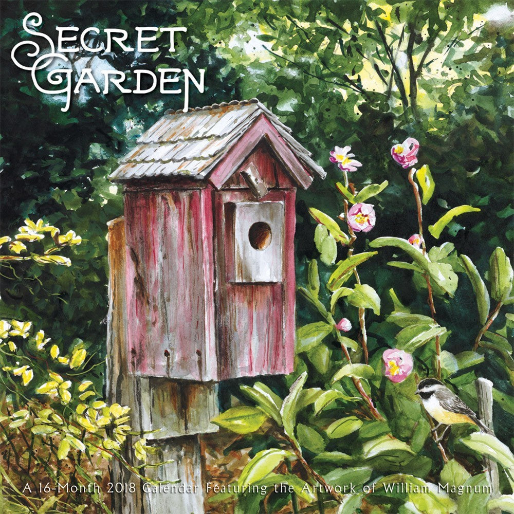 2018 Secret Garden Wall Calendar