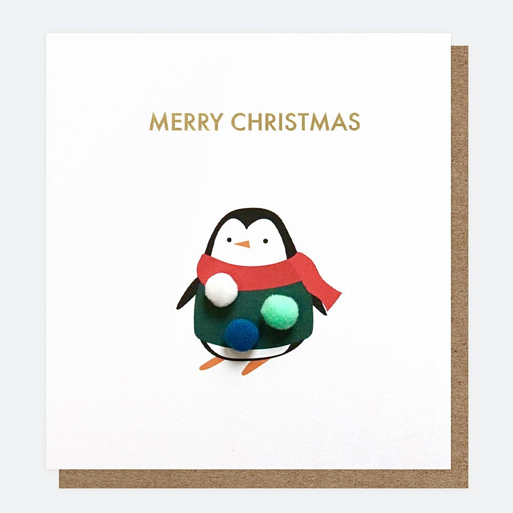 Mini Pom Merry Christmas Penguin
