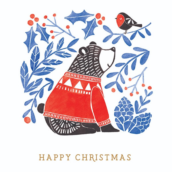 Winter Woodland Trio Christmas Card Box