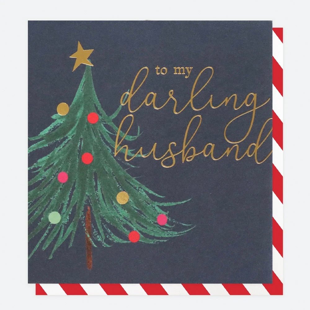 To My Darling Husband Tree Christmas Card