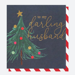 To My Darling Husband Tree Christmas Card