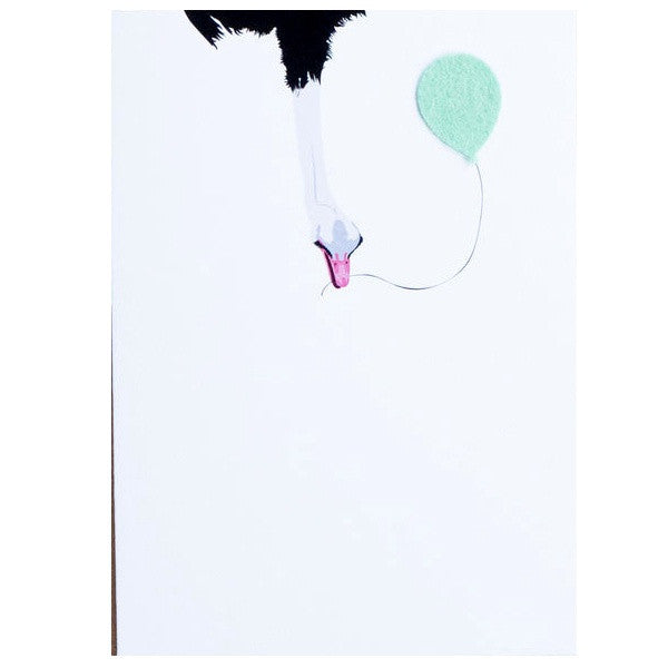 Party Ostrich Birthday Card