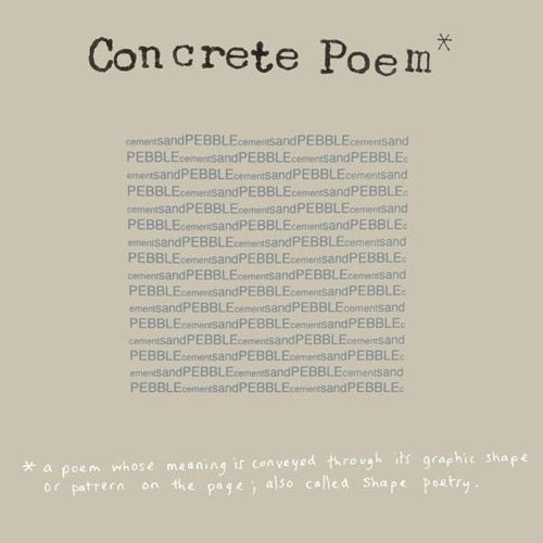 Concrete Poem Blank Card
