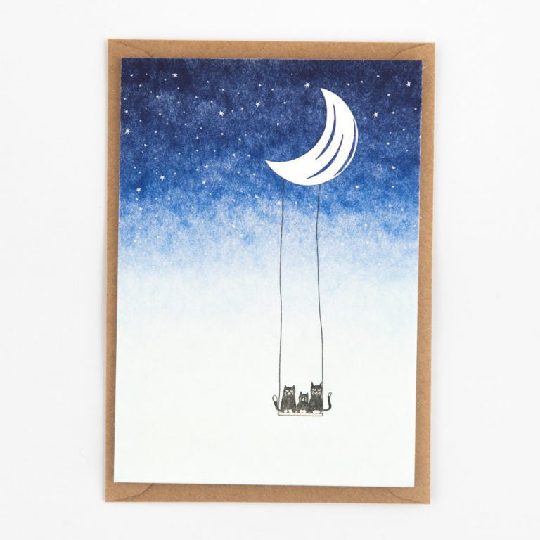 Cats Swing Postcard