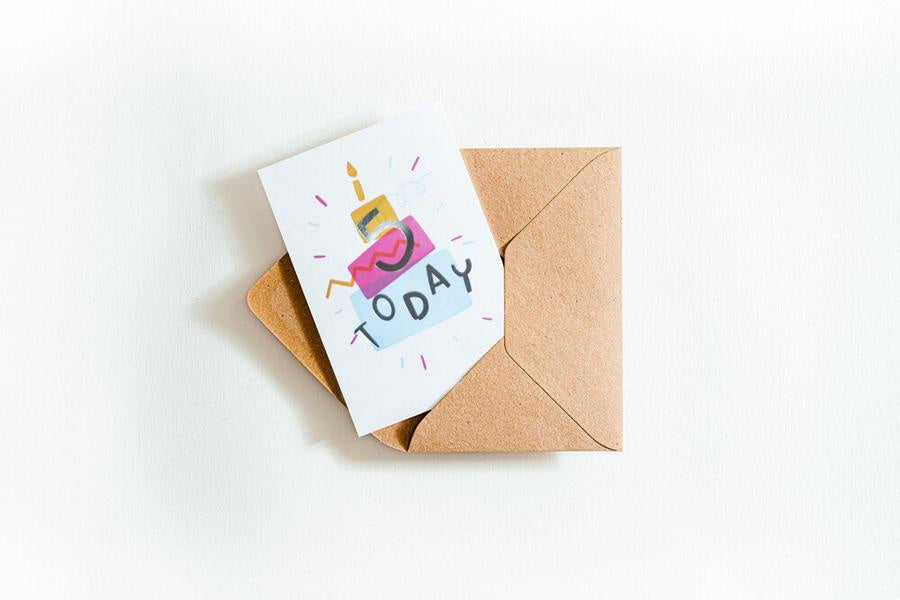 Five Today Letterpress Card