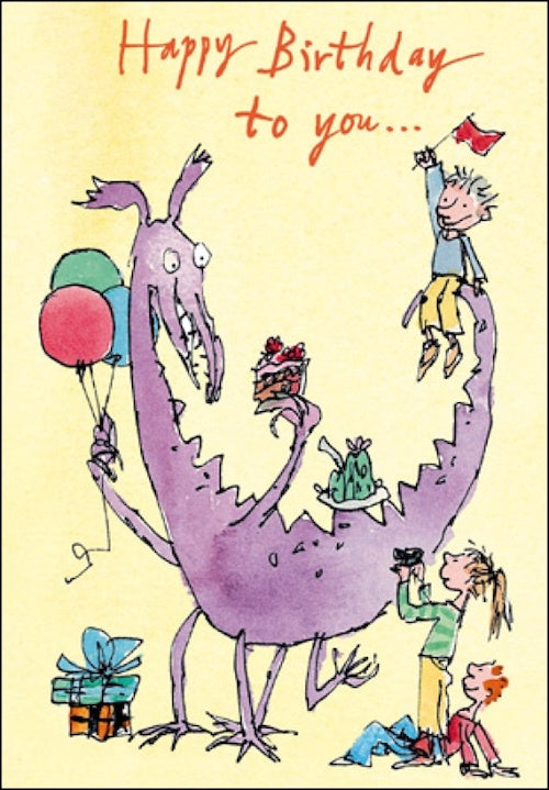 Dinosaur Play Quentin Blake Birthday Card