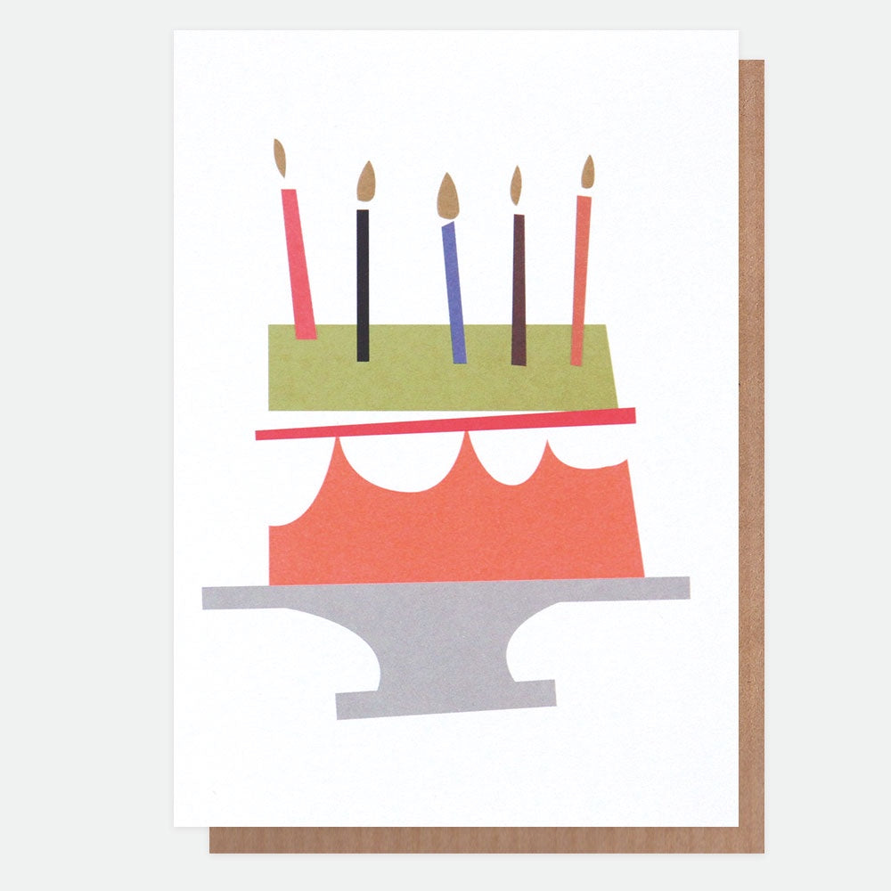 Birthday Cake Neon Card
