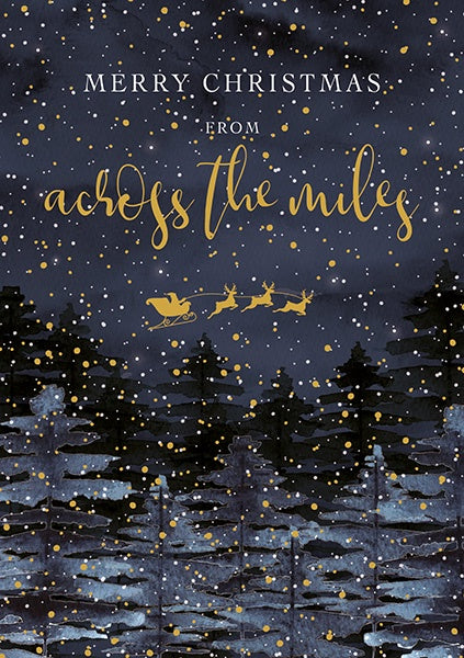 Starry Skies Across the Miles Christmas Card