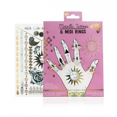 Metallic Tattoos & Rings