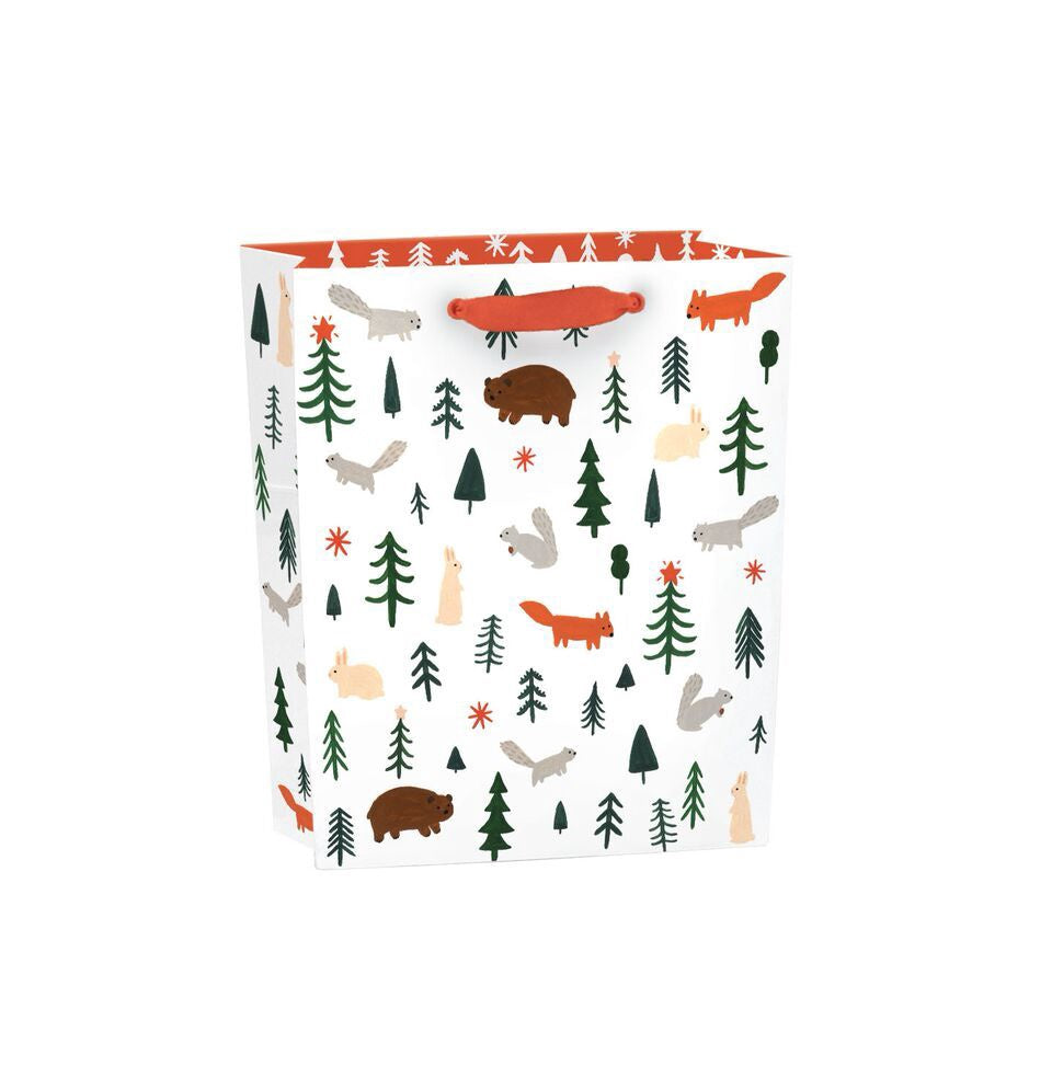 Animals and Christmas Trees Gift Bag Small