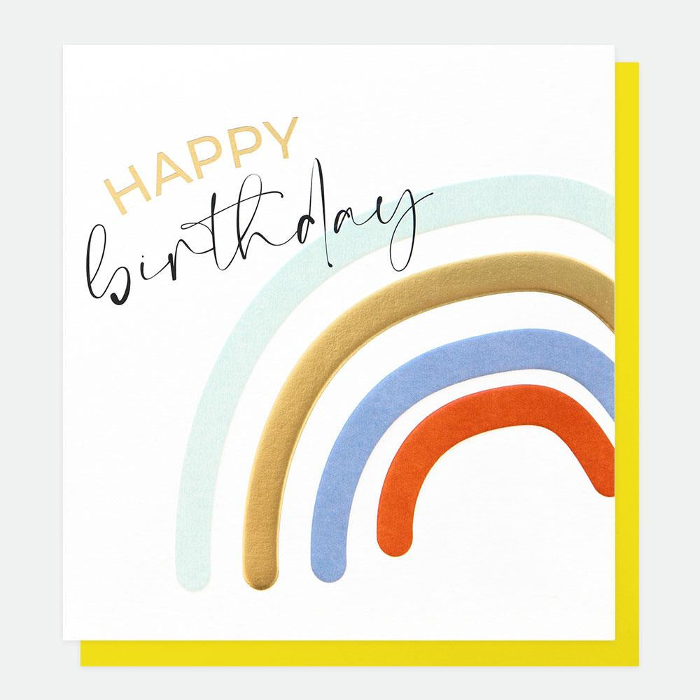 Happy Birthday Rainbow Foil Card