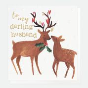 Darling Husband Deer Christmas Card