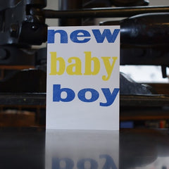 New Baby Boy Letterpress Card