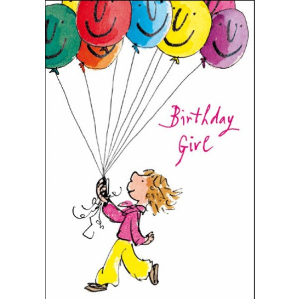 Birthday Girl Balloons Quentin Blake Card
