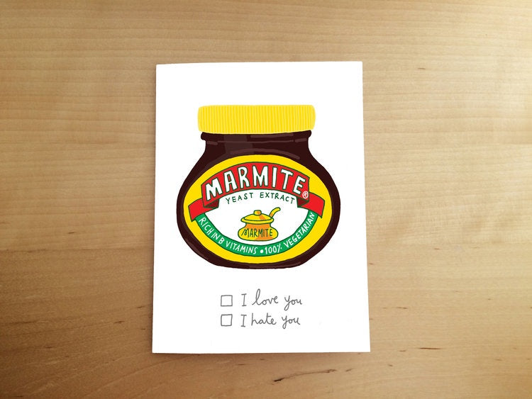 Marmite, I Love You I Hate You Card