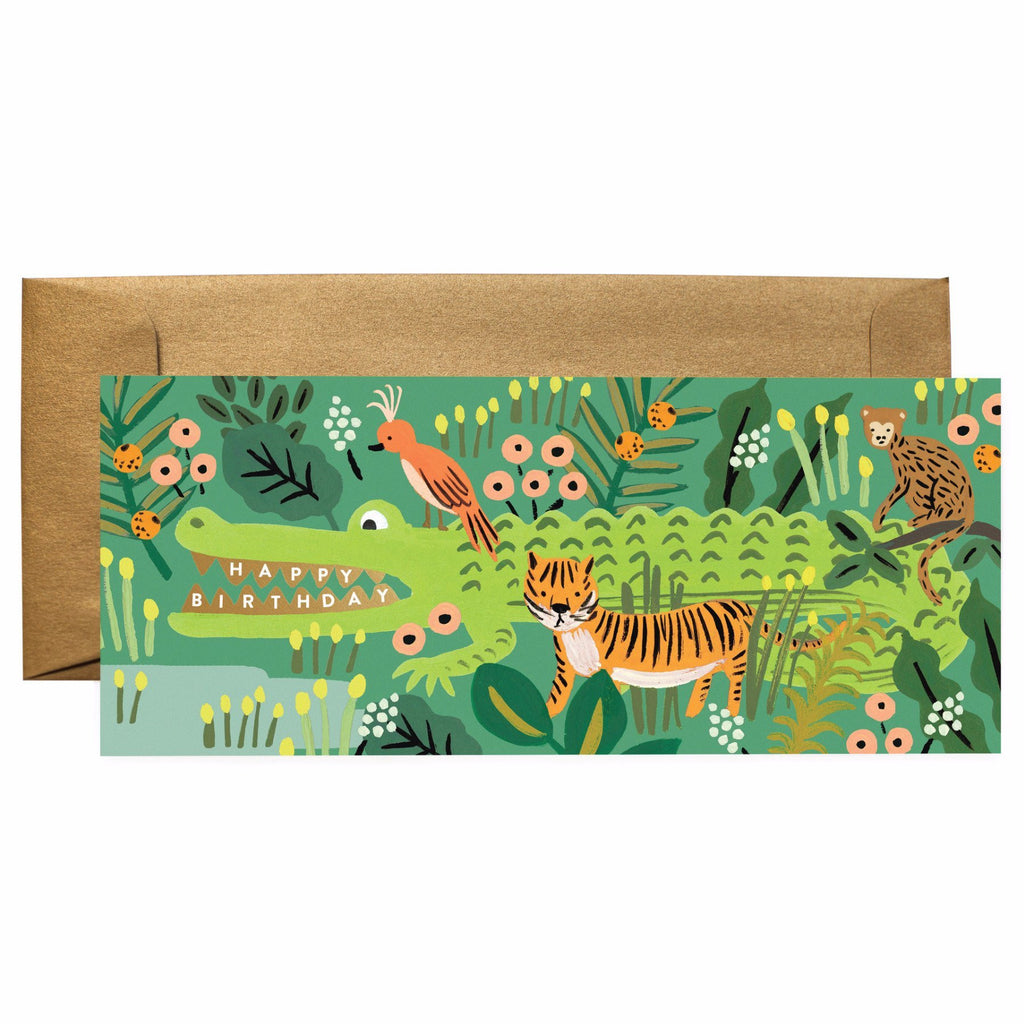 Alligator Jungle Birthday Card