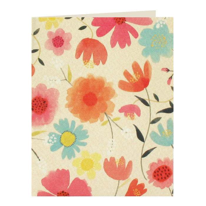 Pack of 5 Mini Notecards - Flowers