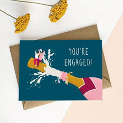 You're Engaged! Champagne Card