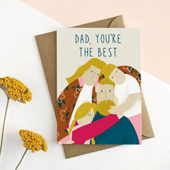 Dad, You're The Best Group Hug Father's Day Card