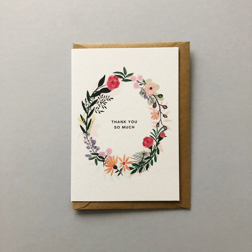 Wreath Thank You Card