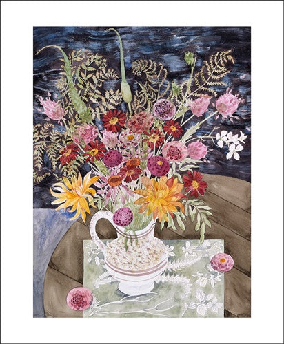 Late Summer Flowers and Ferns Card