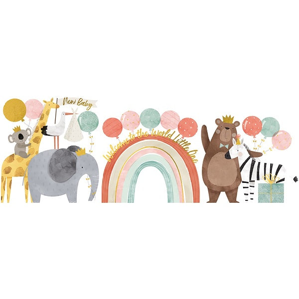 Fold Out New Baby Card