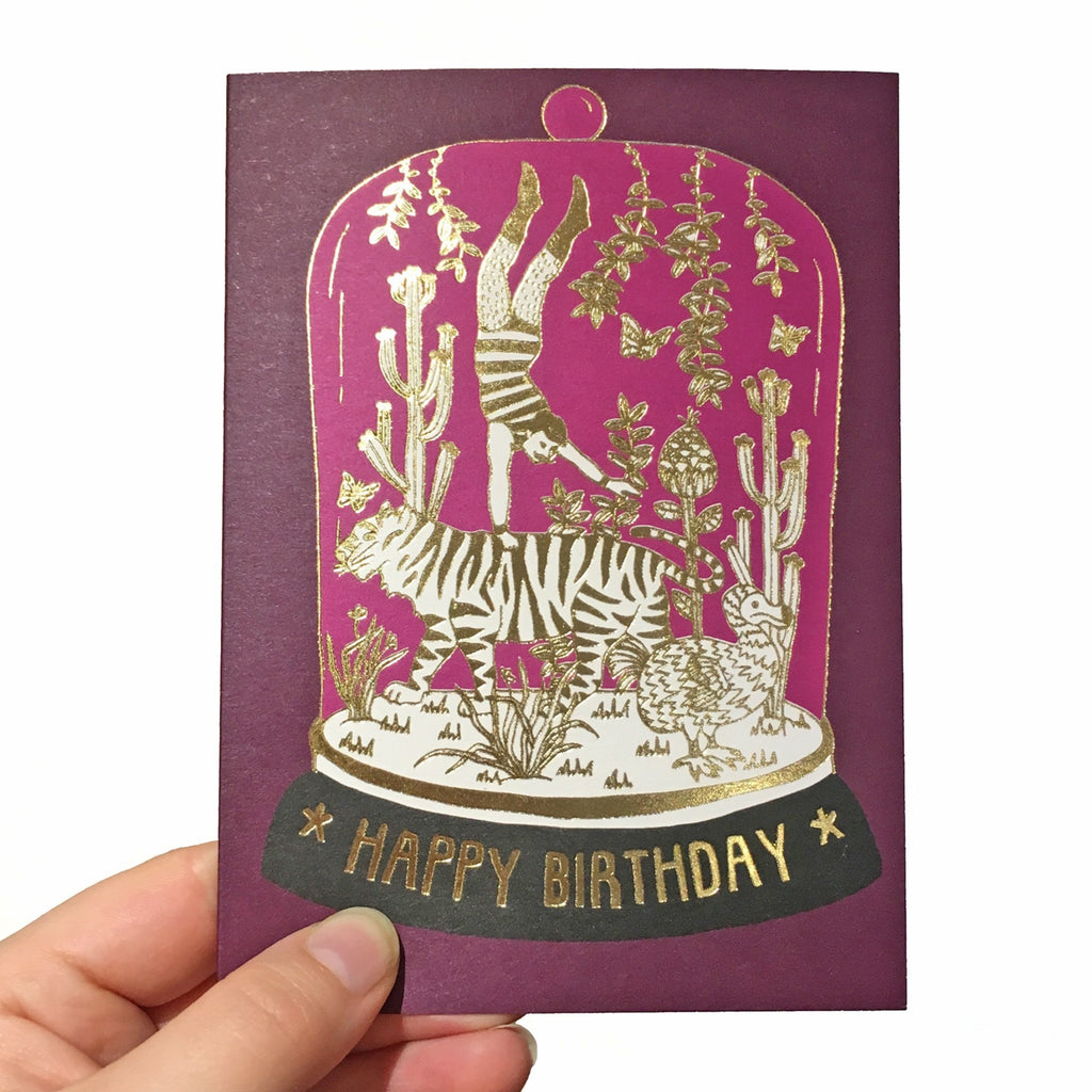 Tiger Purple Belljar Foiled Card