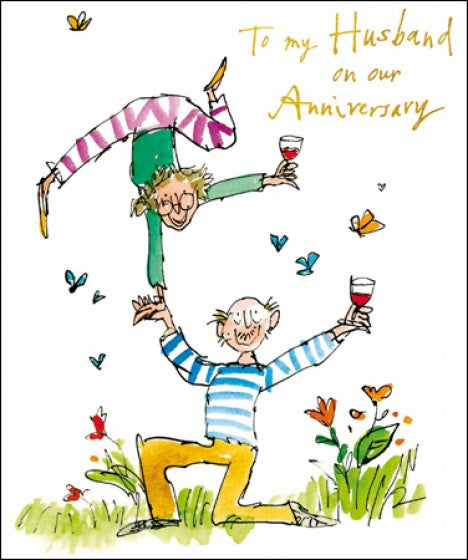 To My Husband Quentin Blake Anniversary Card