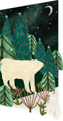 Polar Bear Laser Cut Christmas Card
