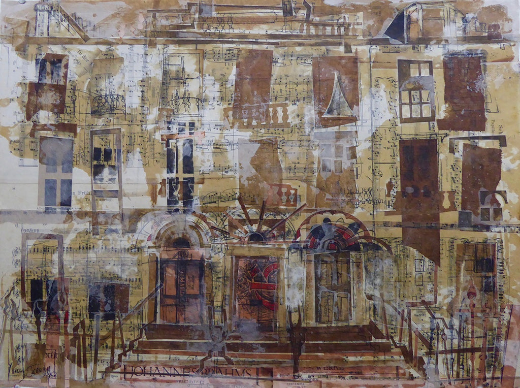 Three Doors, Heriot Row Edinburgh Card by Lucy Jones