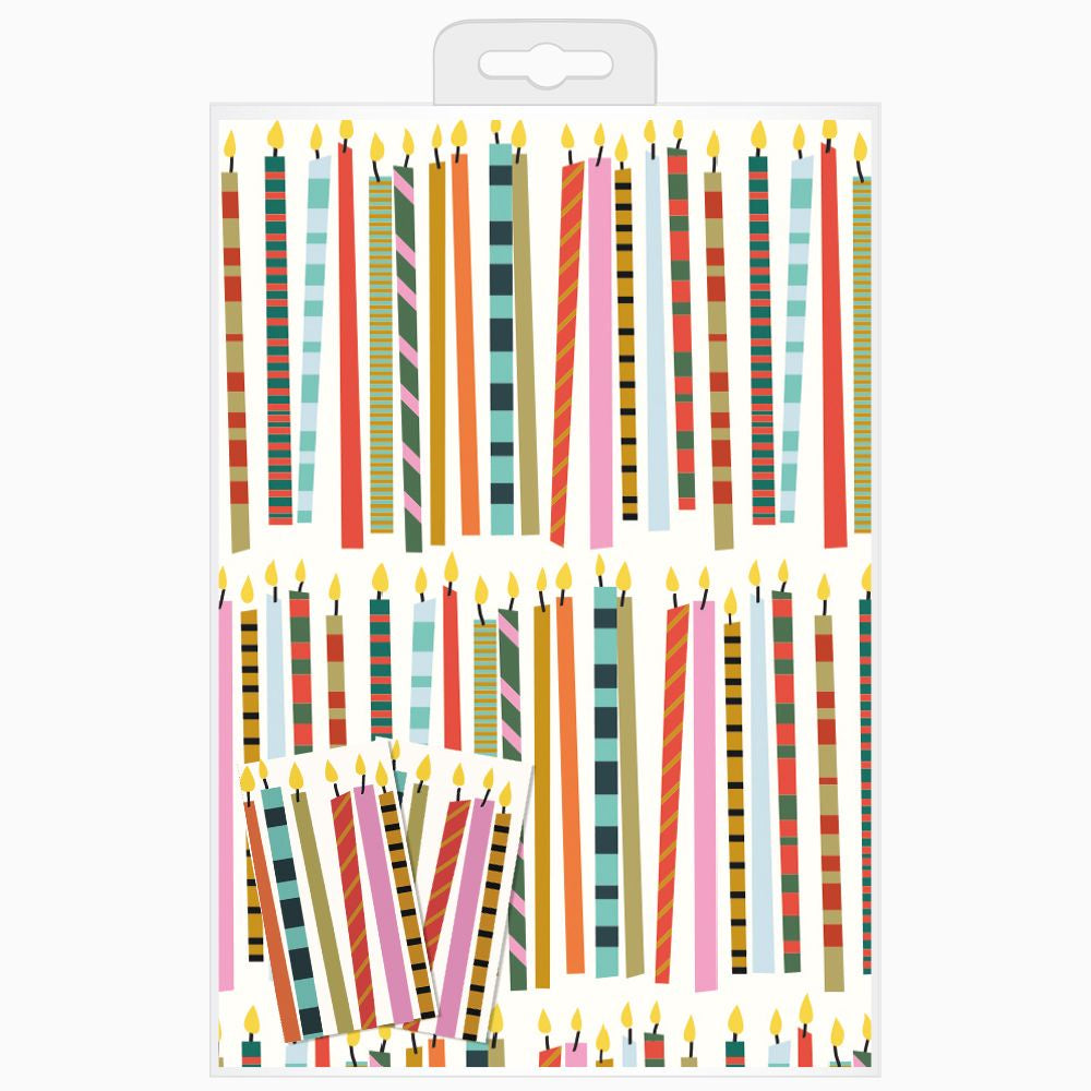 Candles Sheet Wrap with Tags