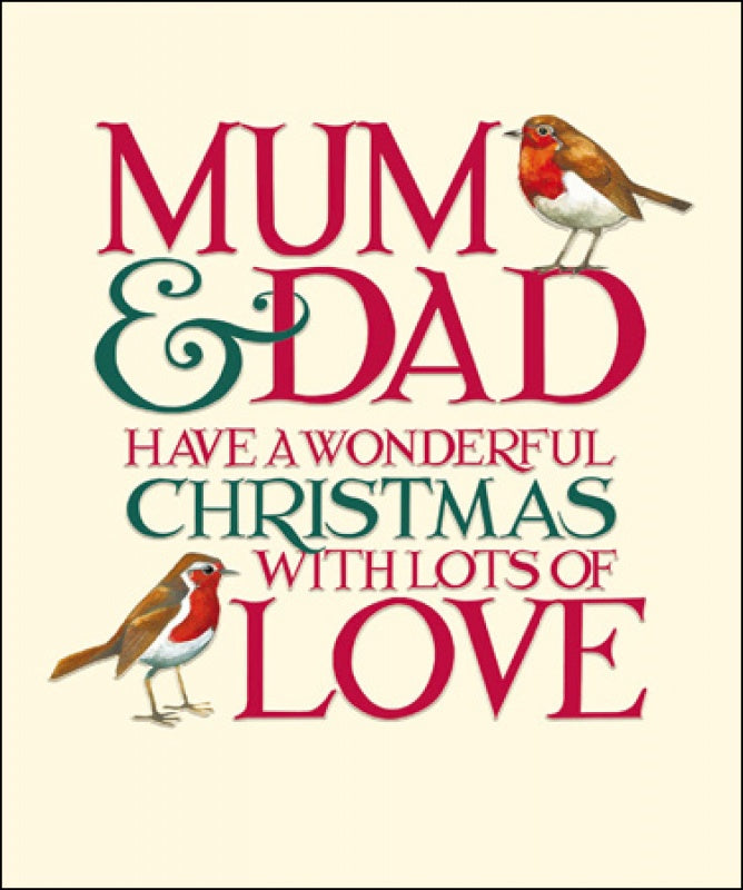 Emma Bridgewater Mum and Dad Christmas Card