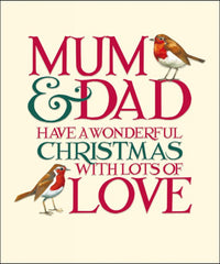 Emma Bridgewater Mum and Dad Christmas Card